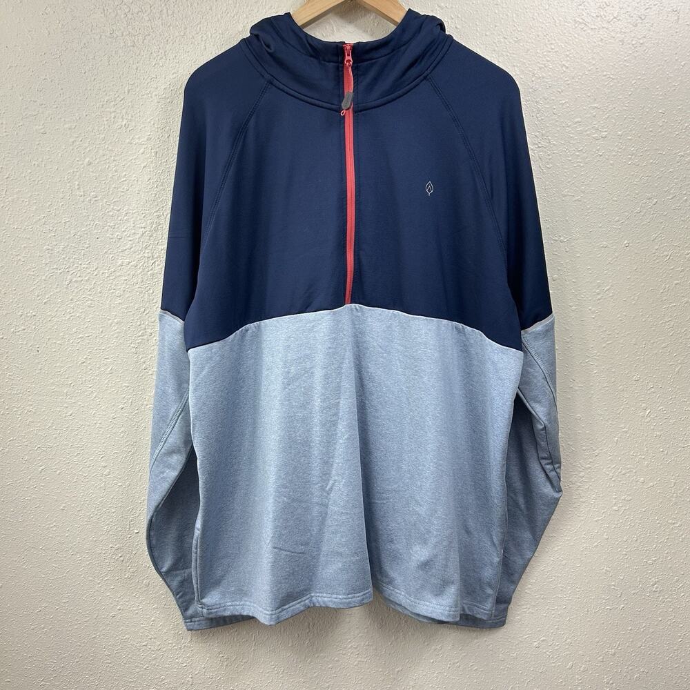 Aspen Men’s Performance Hoodie 1/2 Zip XL Blue Heather Athleisure Pullover